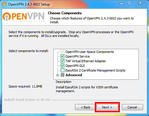 Windows VPN Install – Install Software Components